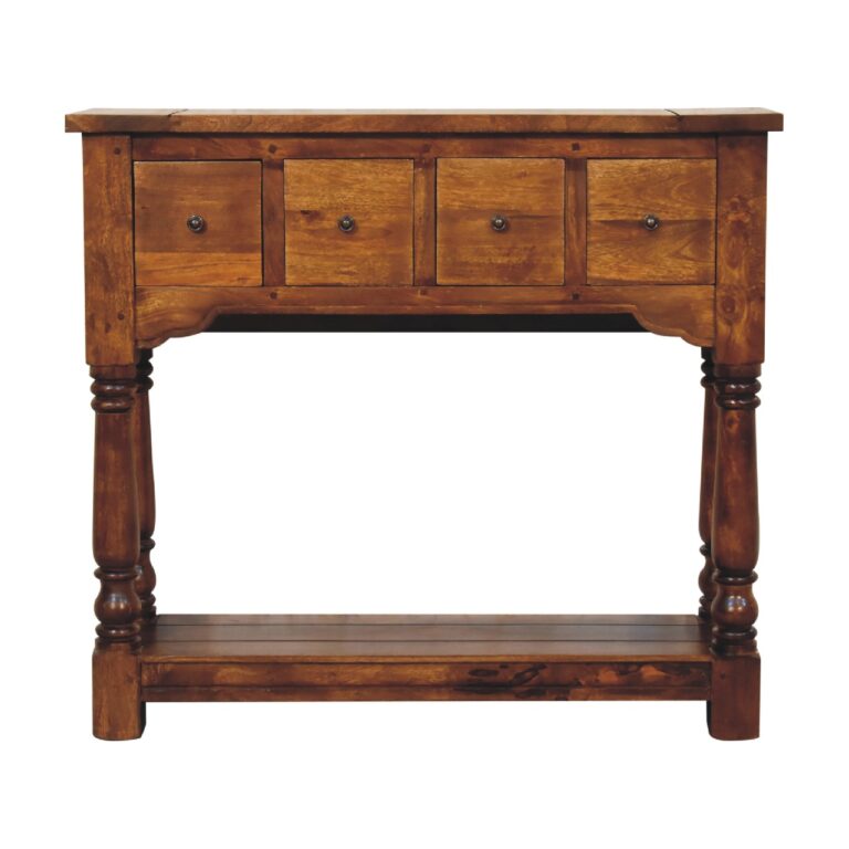 Chestnut 4 Drawer Console Table for resale