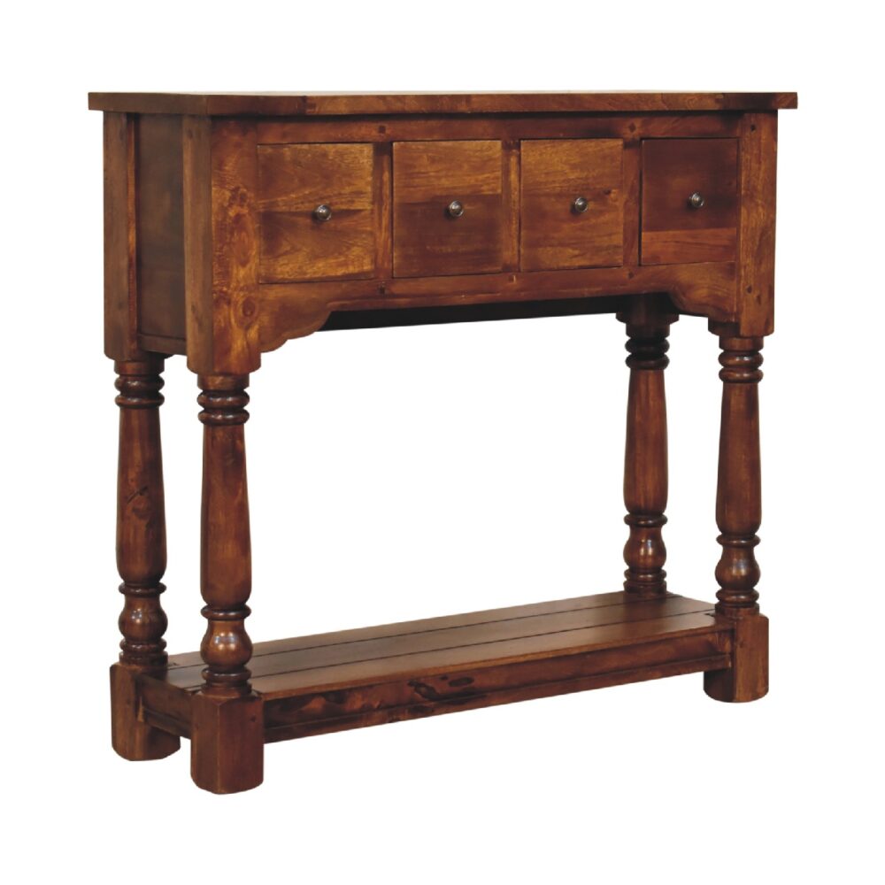 Chestnut 4 Drawer Console Table dropshipping
