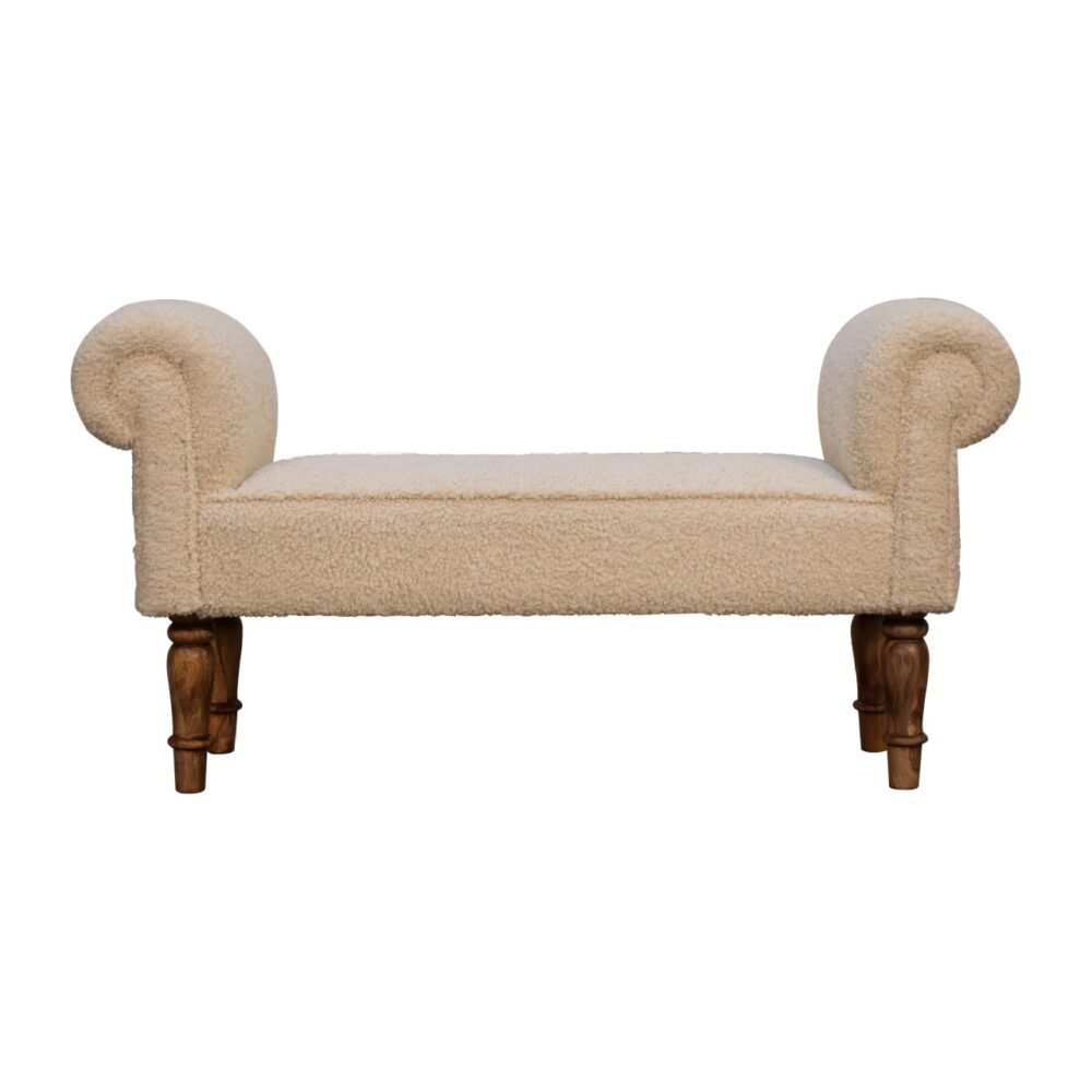 Boucle Cream Bench wholesalers