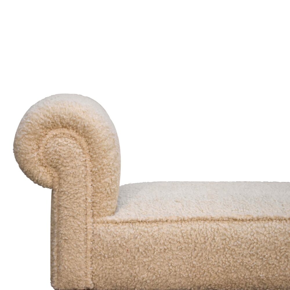 wholesale Boucle Cream Bench for resale
