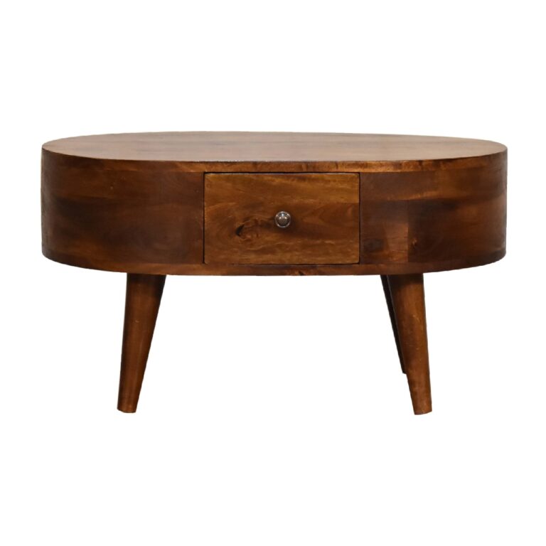 Mini Chestnut Rounded Coffee Table for resale