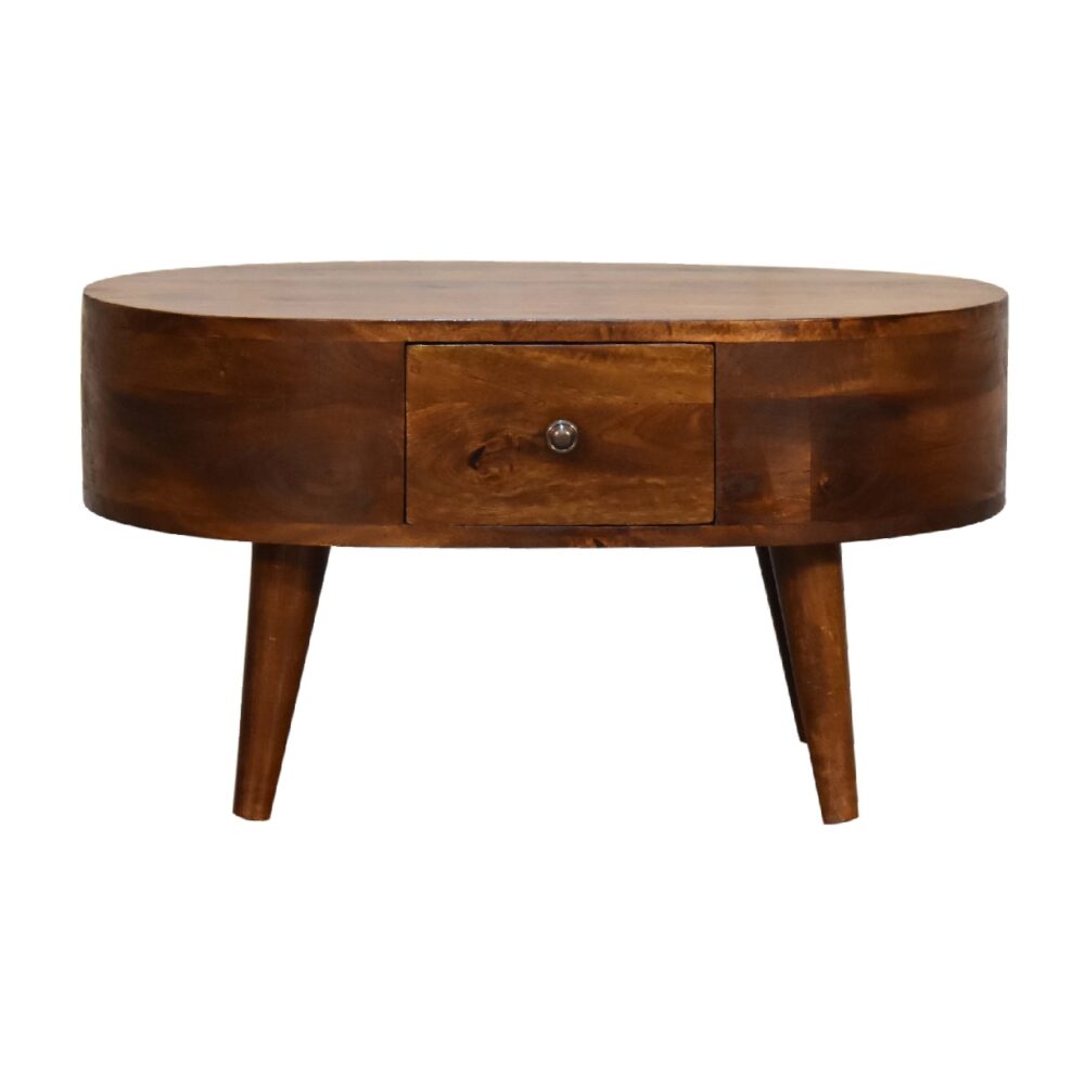 Mini Chestnut Rounded Coffee Table wholesalers