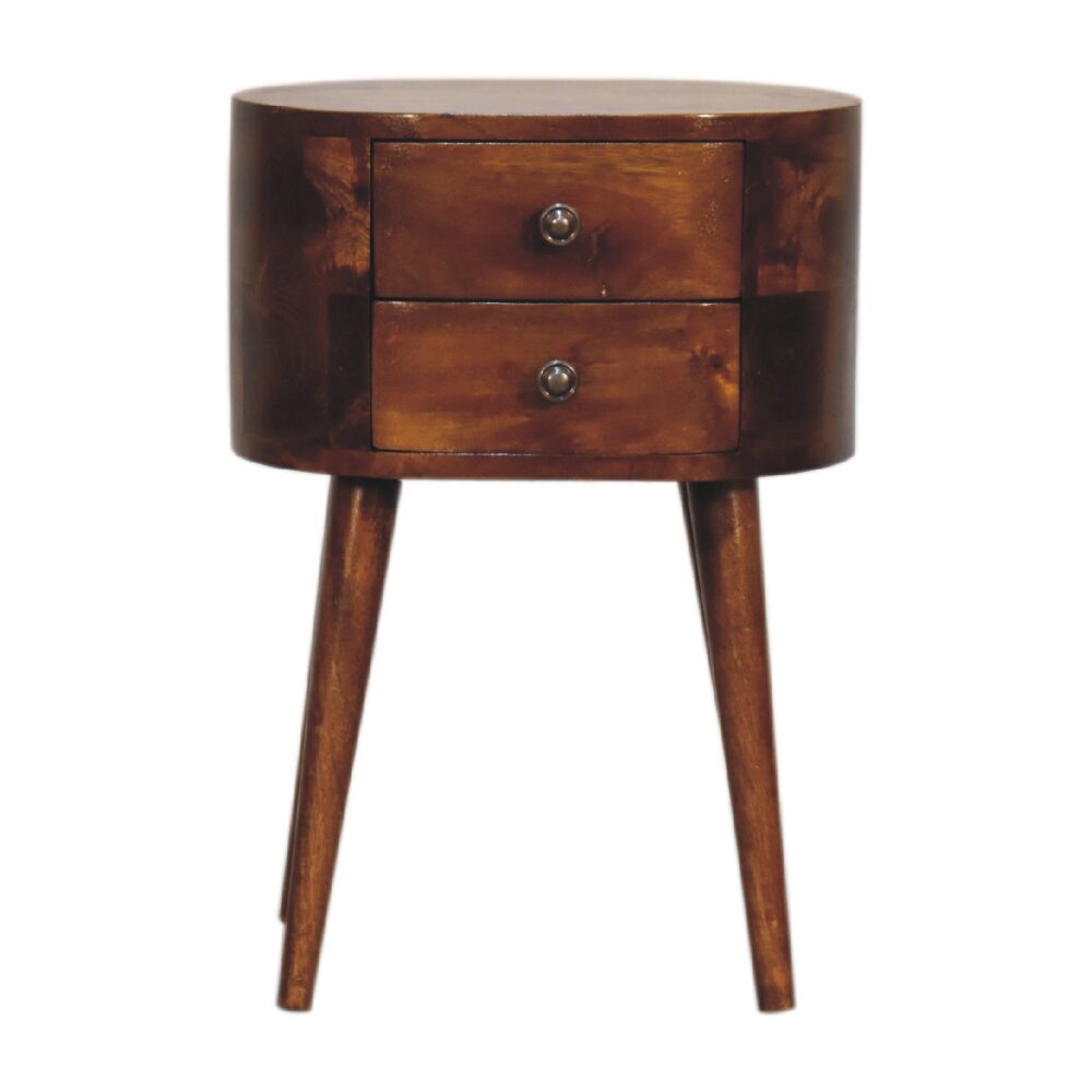 Mini Chestnut Rounded Bedside Table wholesalers