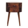 Mini Chestnut Rounded Bedside Table wholesalers
