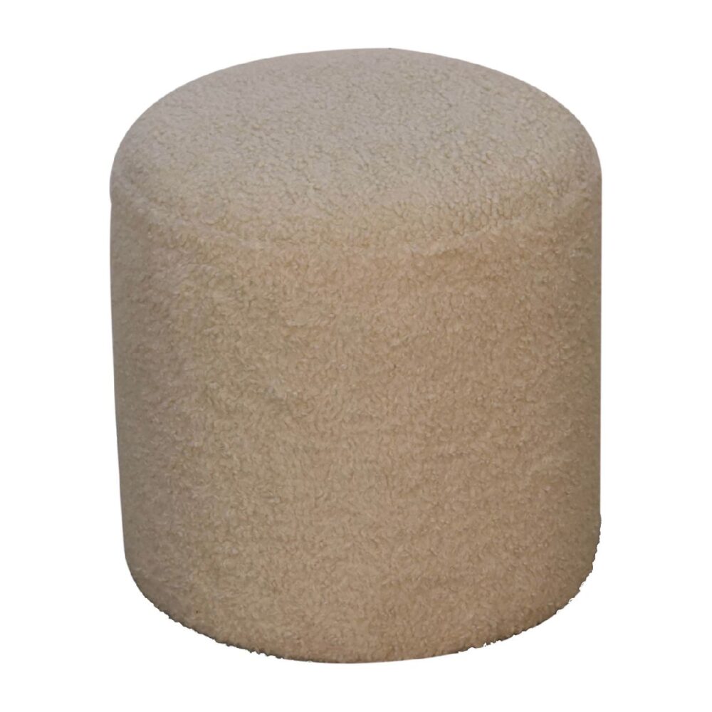 wholesale Boucle Cream Round Footstool for resale