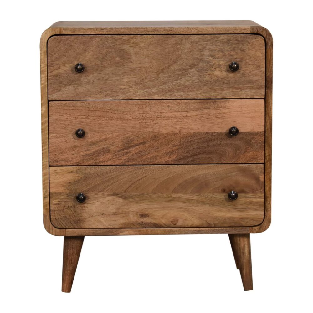 Mini Curved Oak-ish Chest for resale