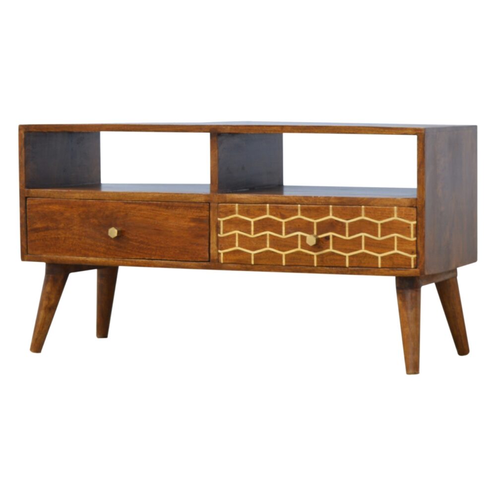 Gold Art Pattern Drawer Media Unit dropshipping