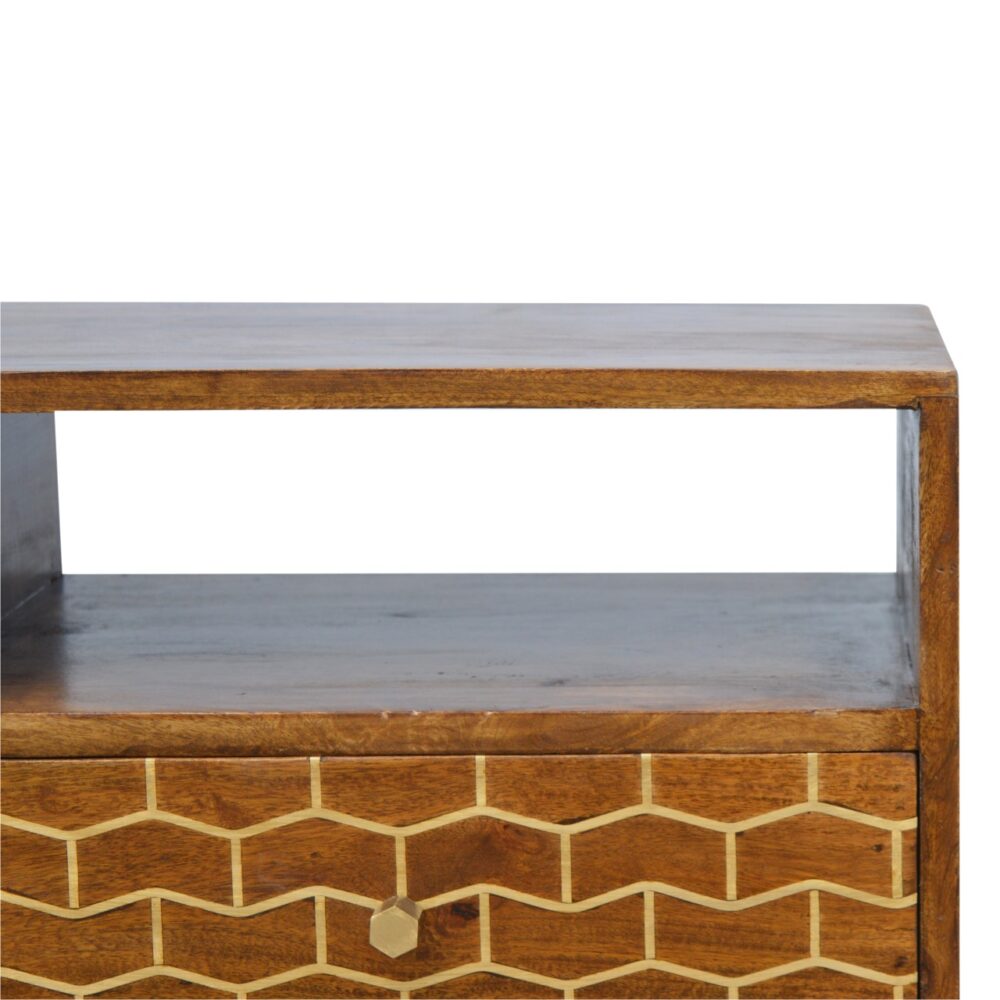 Gold Art Pattern Drawer Media Unit for reselling