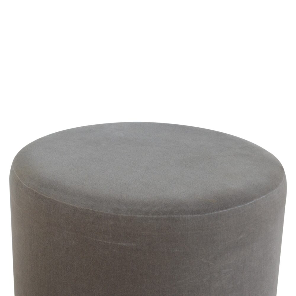 Grey Velvet Footstool with Gold Base for resell