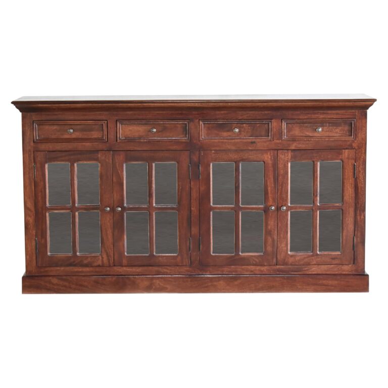 Large Cherry Sideboard with 4 Glazed Doors for resale