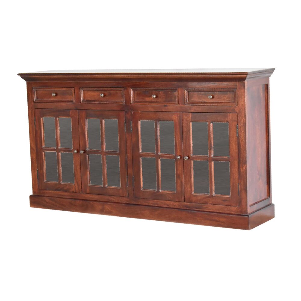 wholesale Large Cherry Sideboard with 4 Glazed Doors for resale