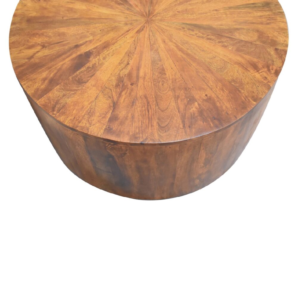 Chestnut Round Wooden Coffee Table for resell