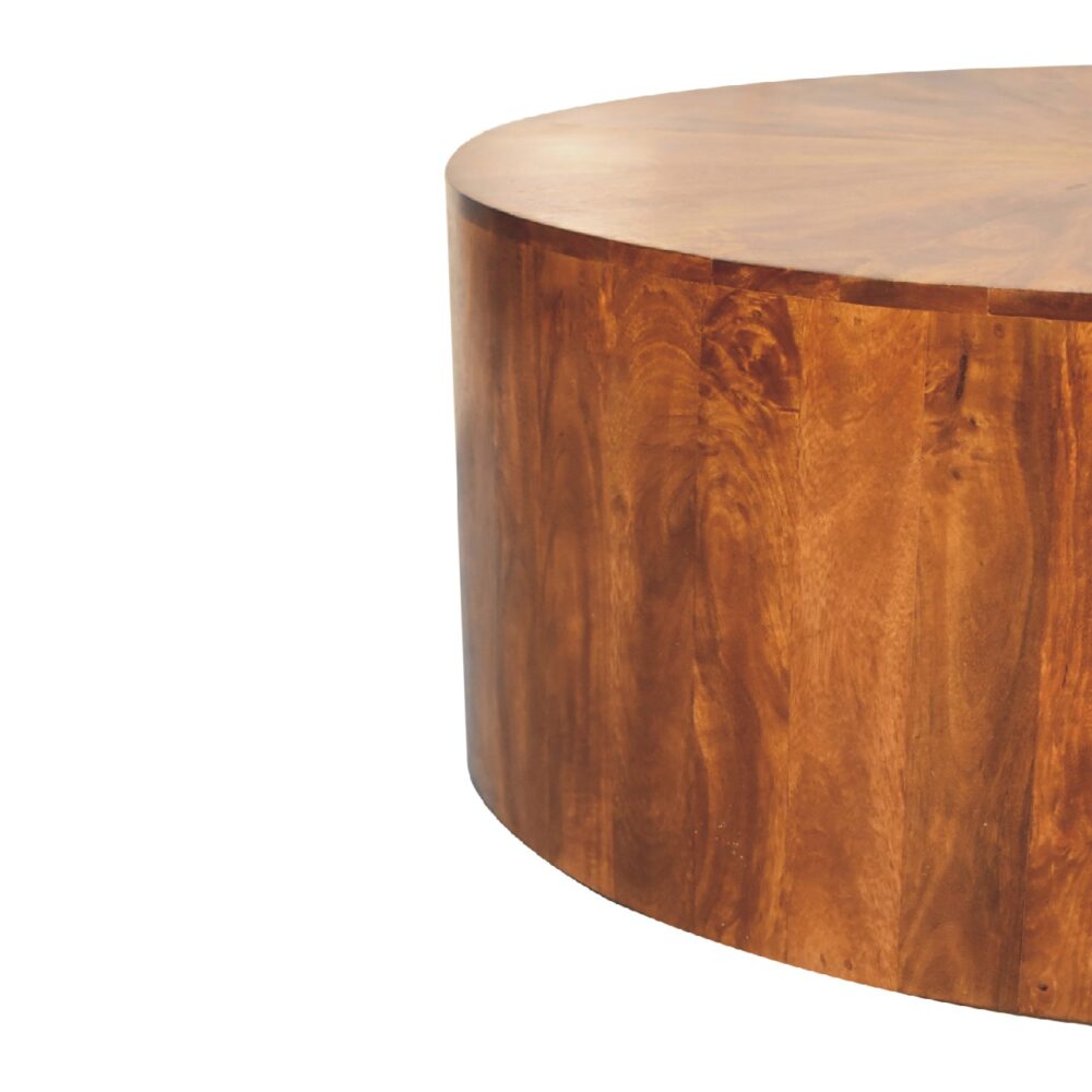 Chestnut Round Wooden Coffee Table for wholesale