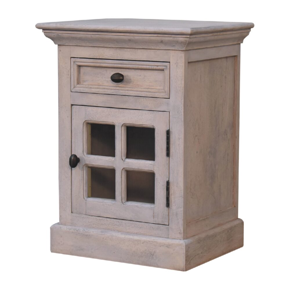 wholesale Stone Finish Bedside with Glazed Door for resale