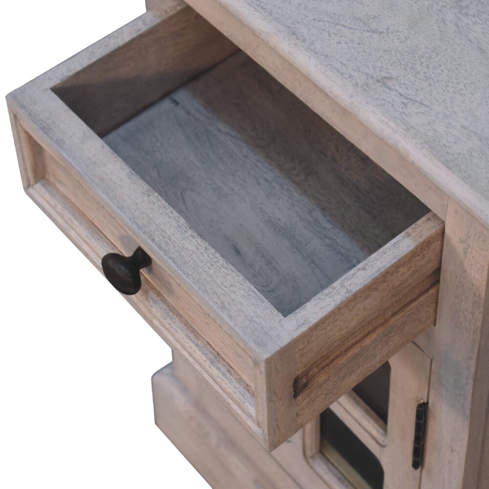 bulk Stone Finish Bedside with Glazed Door for resale