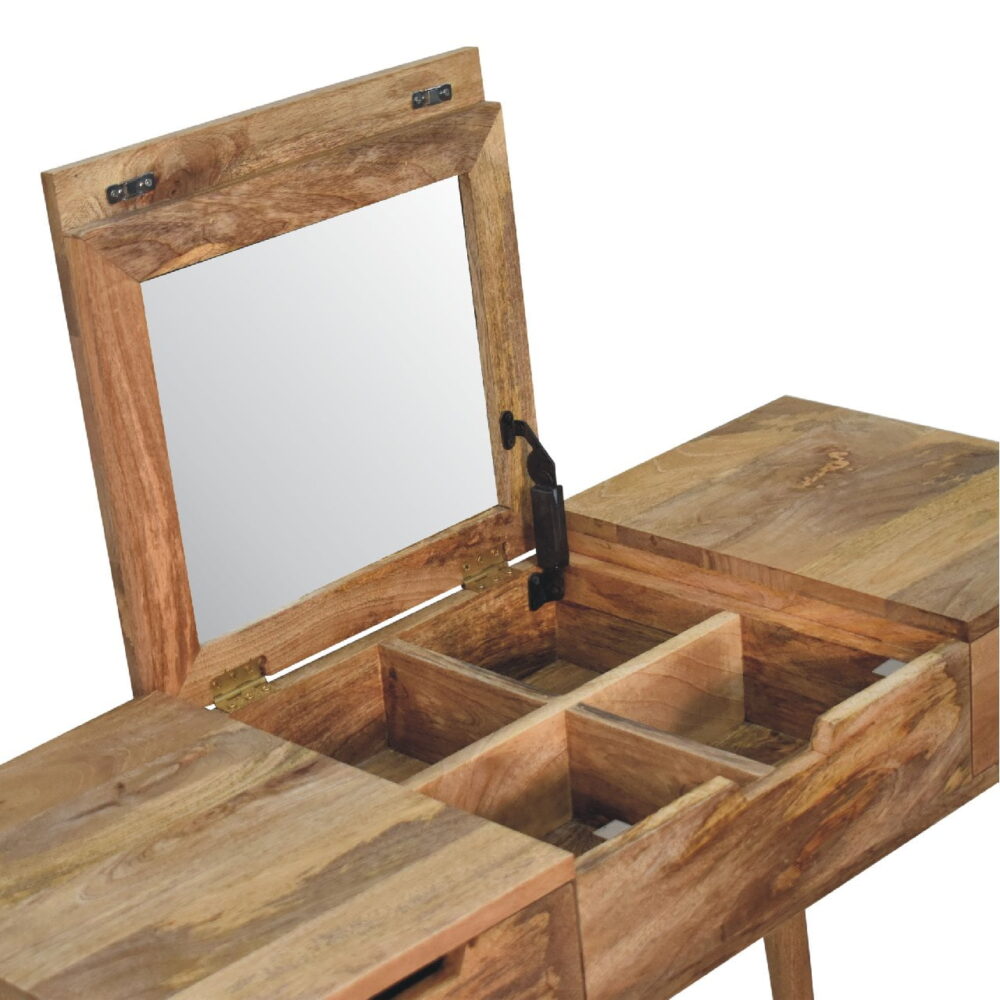 wholesale IN3348 - Oak-ish Dressing Table with Foldable Mirror for resale