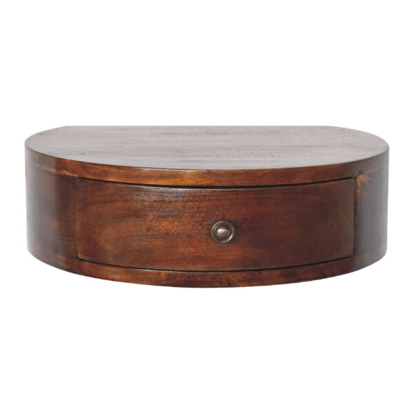 IN3353 - Wall Mounted Rounded Chestnut Bedside for resale