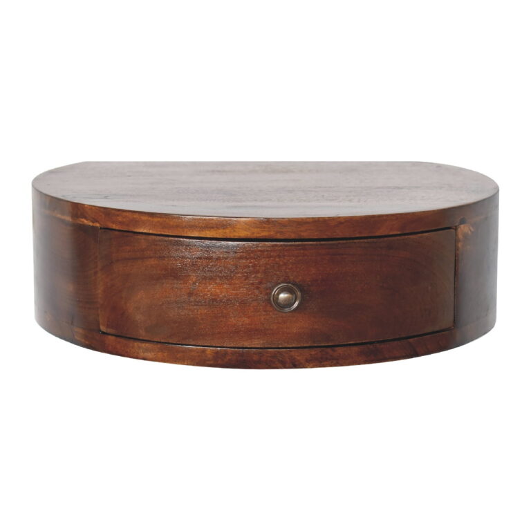 IN3353 - Wall Mounted Rounded Chestnut Bedside for resale