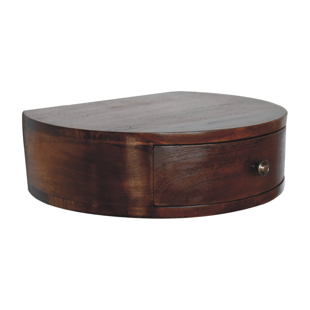 wholesale IN3353 - Wall Mounted Rounded Chestnut Bedside for resale