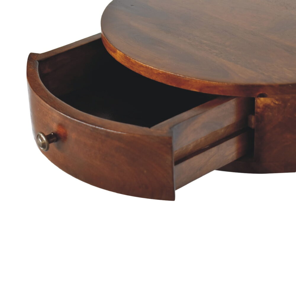 IN3353 - Wall Mounted Rounded Chestnut Bedside for resell
