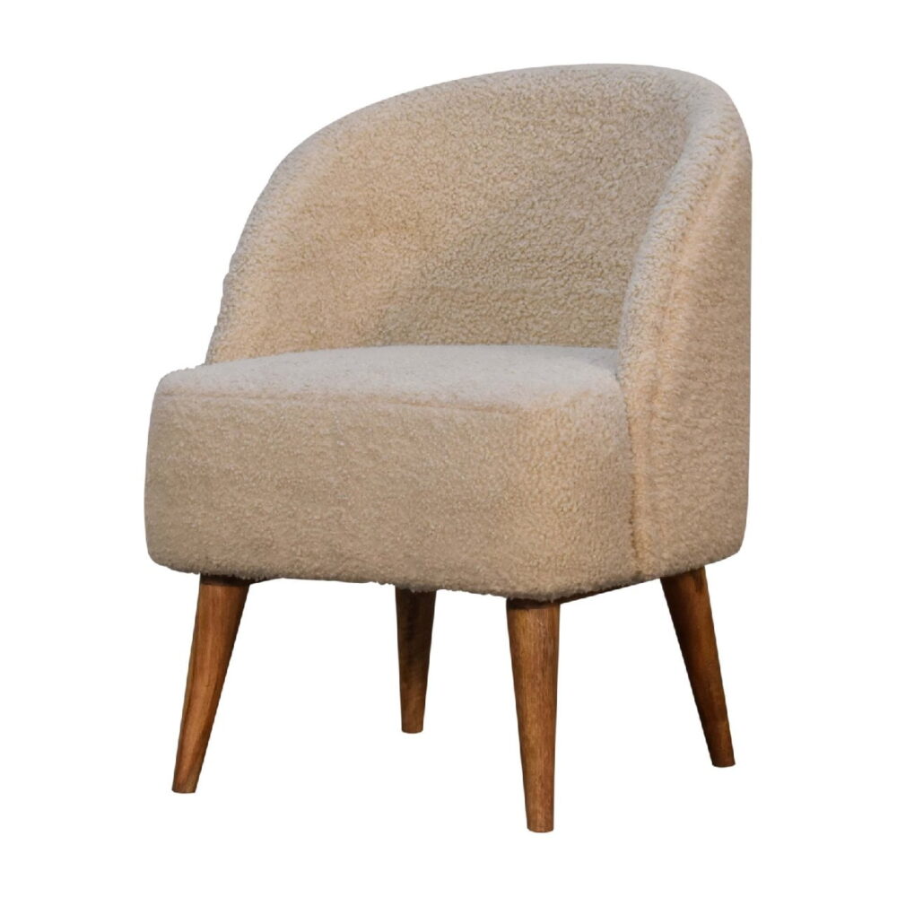 wholesale IN3356 - Bouclé Cream Tub Chair for resale