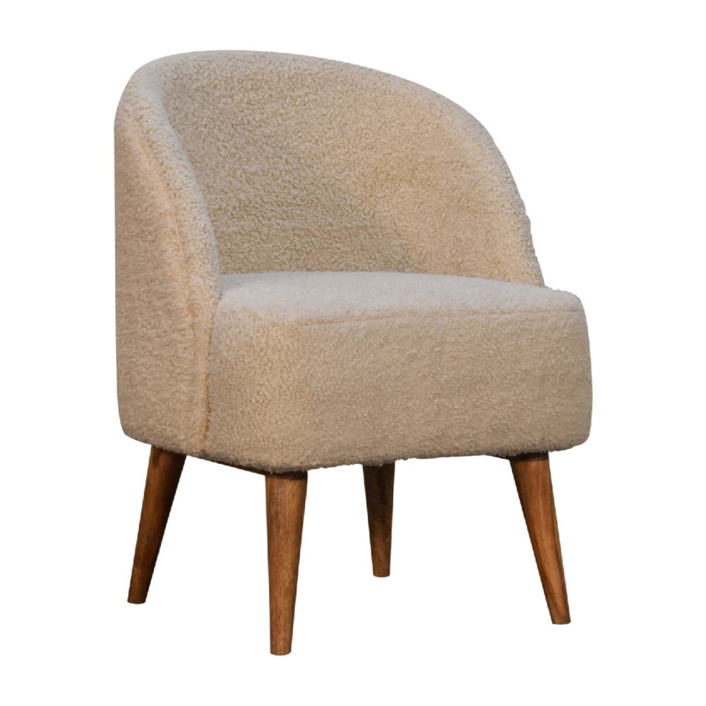 IN3356 - Bouclé Cream Tub Chair dropshipping