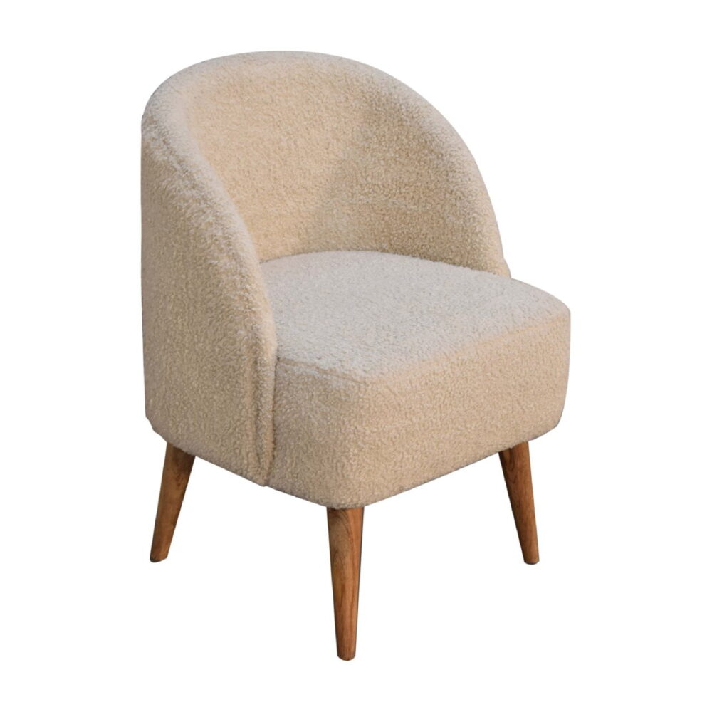 IN3356 - Bouclé Cream Tub Chair for resell