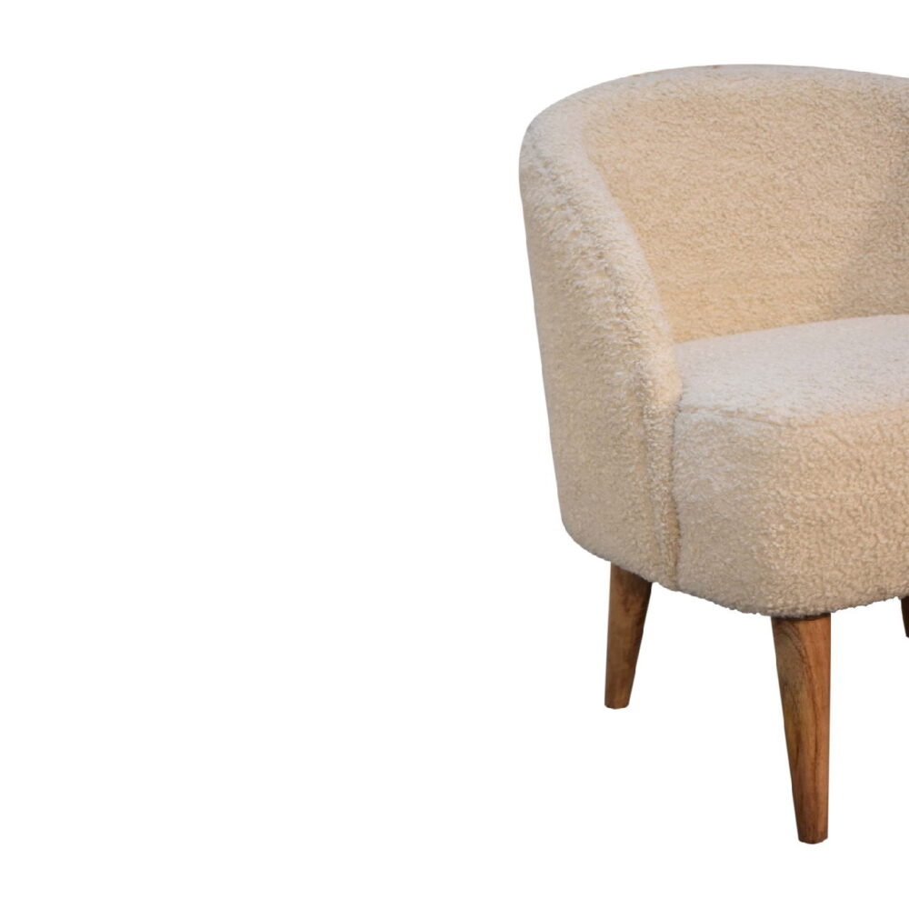 IN3356 - Bouclé Cream Tub Chair for reselling