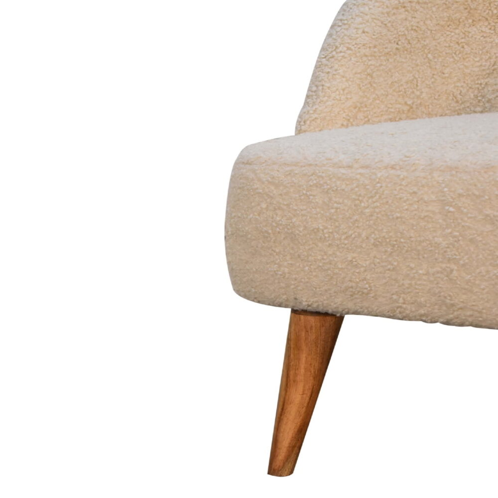 IN3356 - Bouclé Cream Tub Chair for wholesale