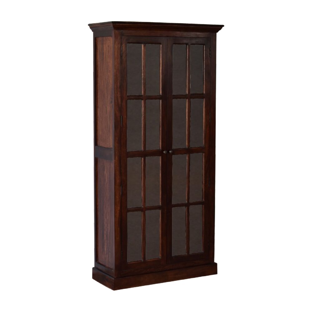 Cherry Tall Cabinet with Glazed Doors dropshipping