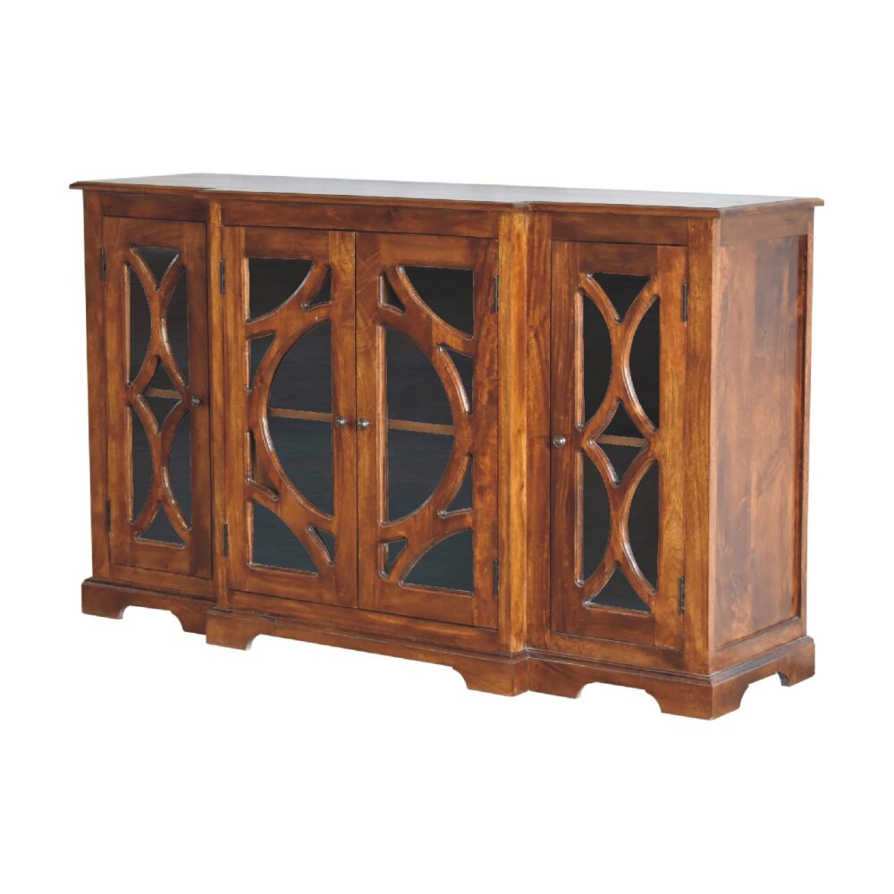 wholesale Chestnut Sideboard Hand Carved Glazed Doors for resale