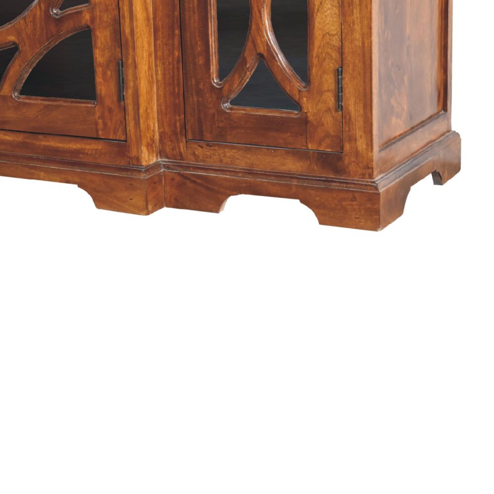 Chestnut Sideboard Hand Carved Glazed Doors for reselling