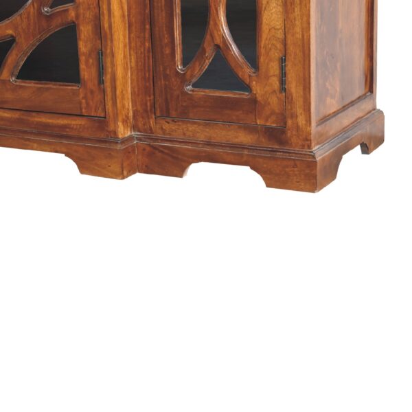 in3366 chestnut sideboard hand carved glazed doors