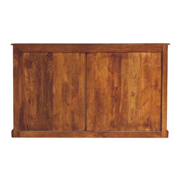 in3366 chestnut sideboard hand carved glazed doors