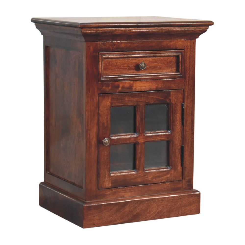 Cherry Bedside with Glazed Door dropshipping
