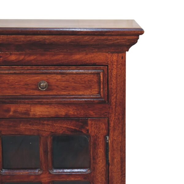 in3369 cherry bedside with glazed door