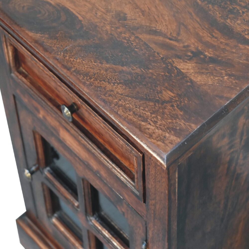Cherry Bedside with Glazed Door for resell