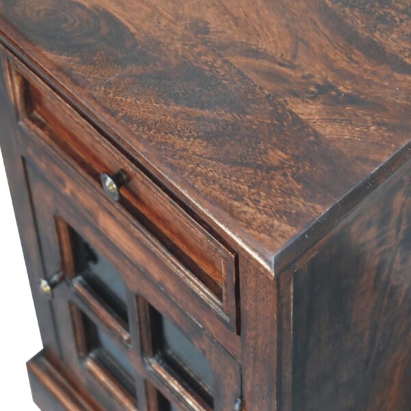 in3369 cherry bedside with glazed door