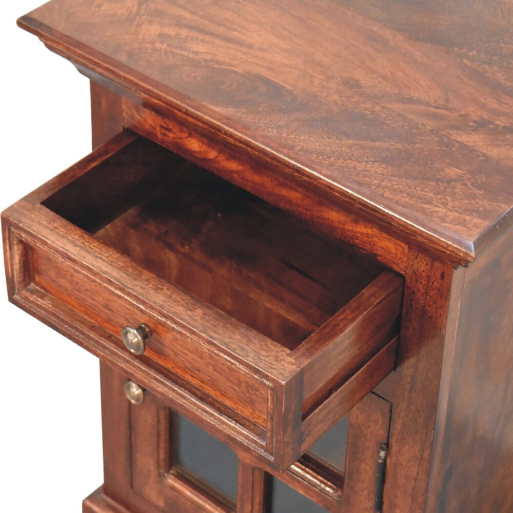 Cherry Bedside with Glazed Door for reselling