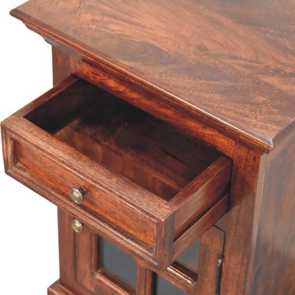 in3369 cherry bedside with glazed door
