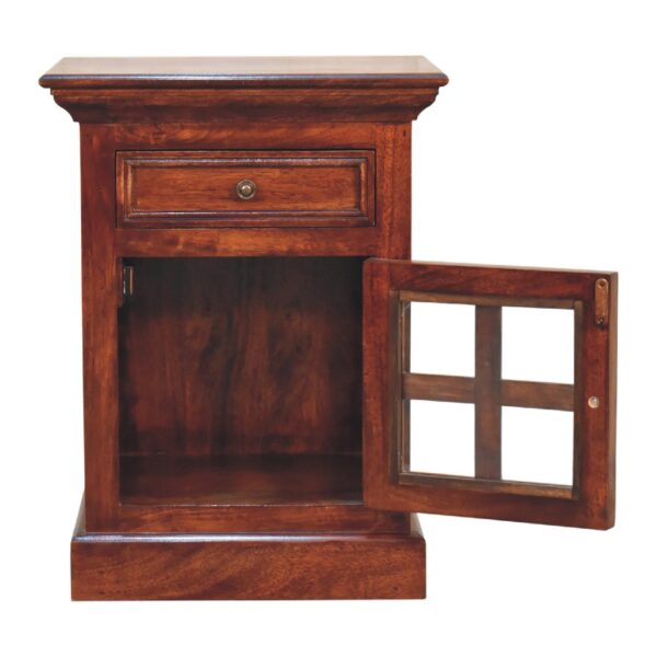 in3369 cherry bedside with glazed door