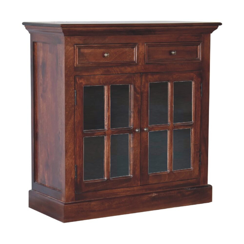 Cherry Cabinet with Glazed Doors dropshipping