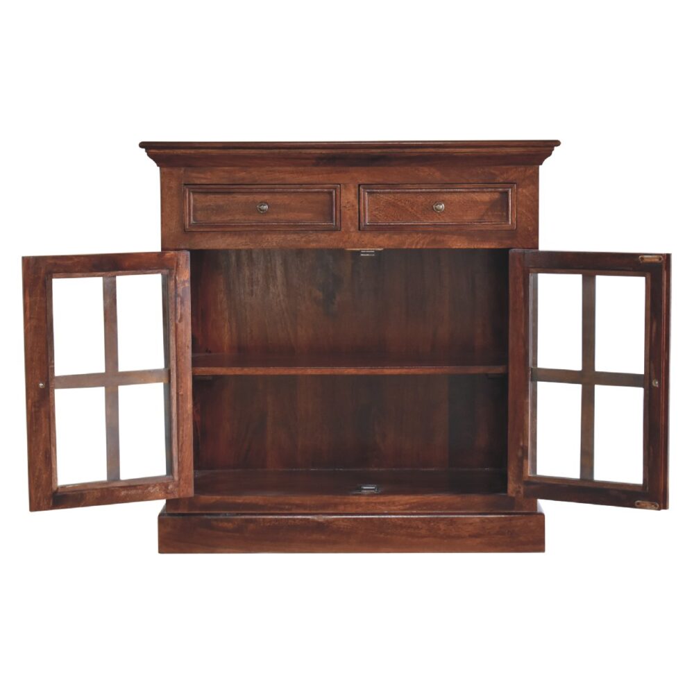 bulk Cherry Cabinet with Glazed Doors for resale