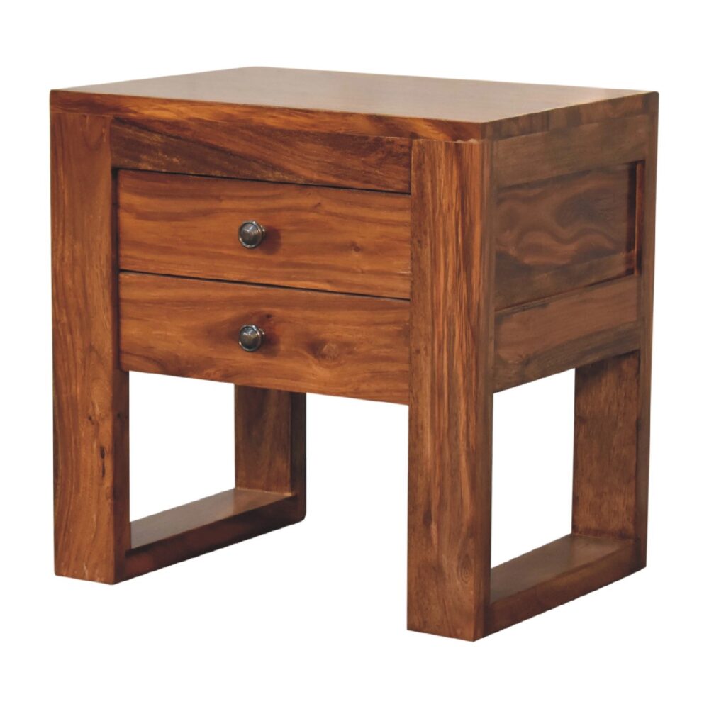 IN3378 - Square Honey Finish Bedside with U-shape Feet dropshipping