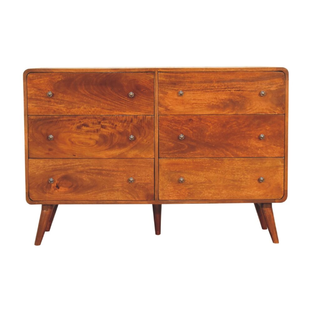 IN3404 - Large Curved Chestnut Chest wholesalers