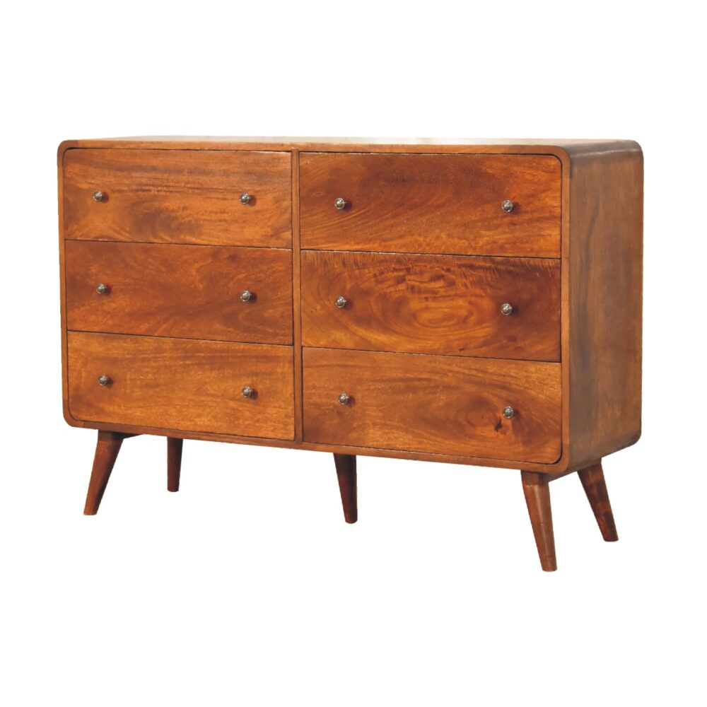 IN3404 - Large Curved Chestnut Chest dropshipping