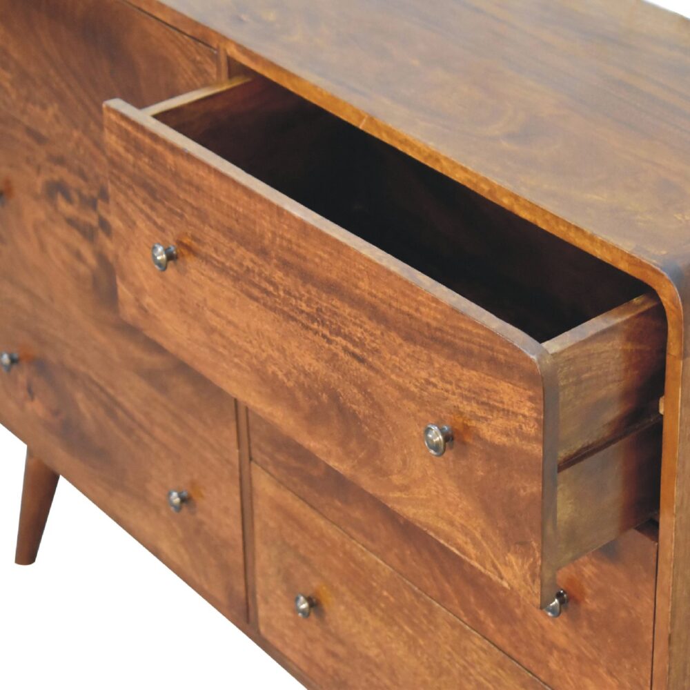 IN3404 - Large Curved Chestnut Chest for resell