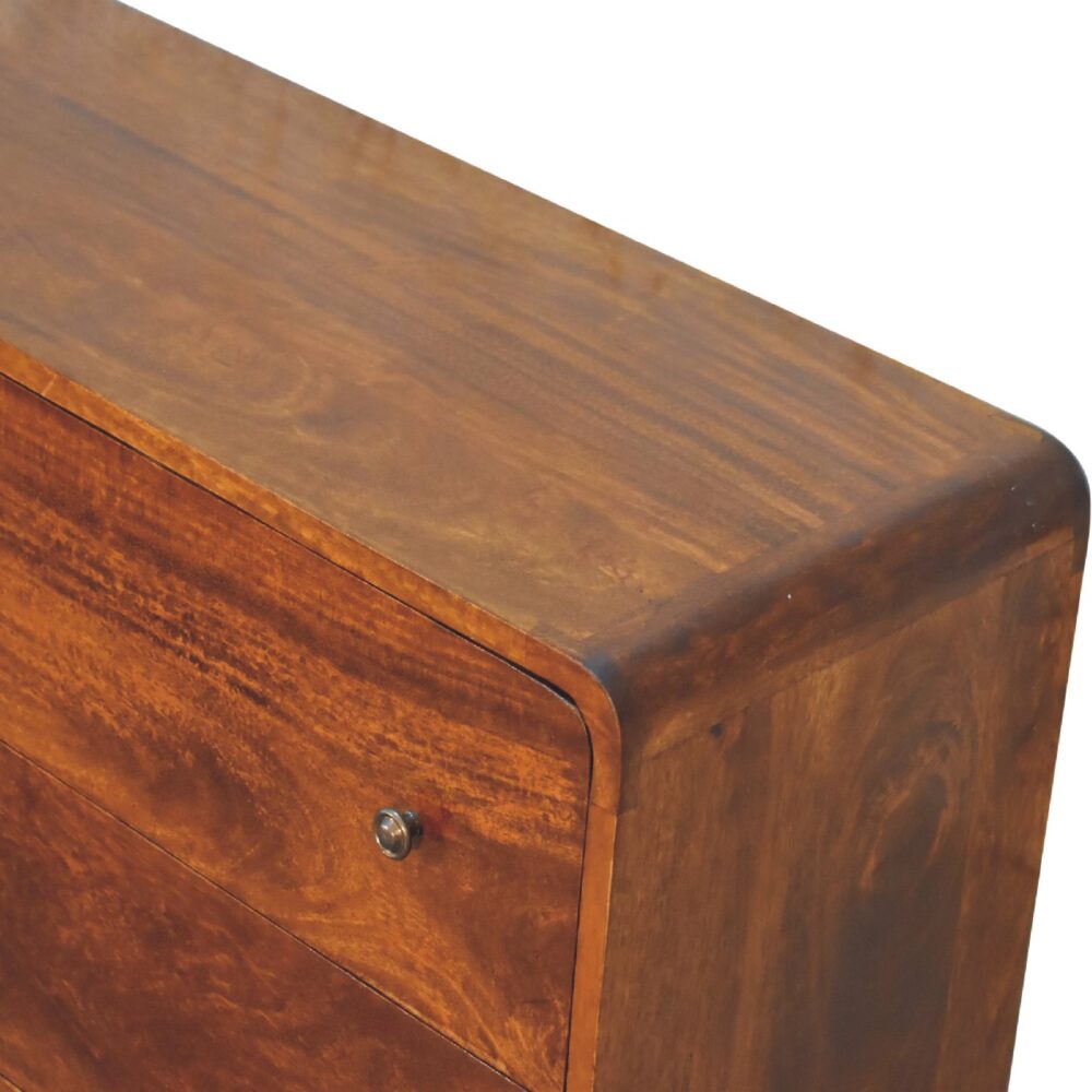 IN3404 - Large Curved Chestnut Chest for reselling
