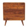 IN3405 - 3 over 2 Curved Chestnut Chest wholesalers