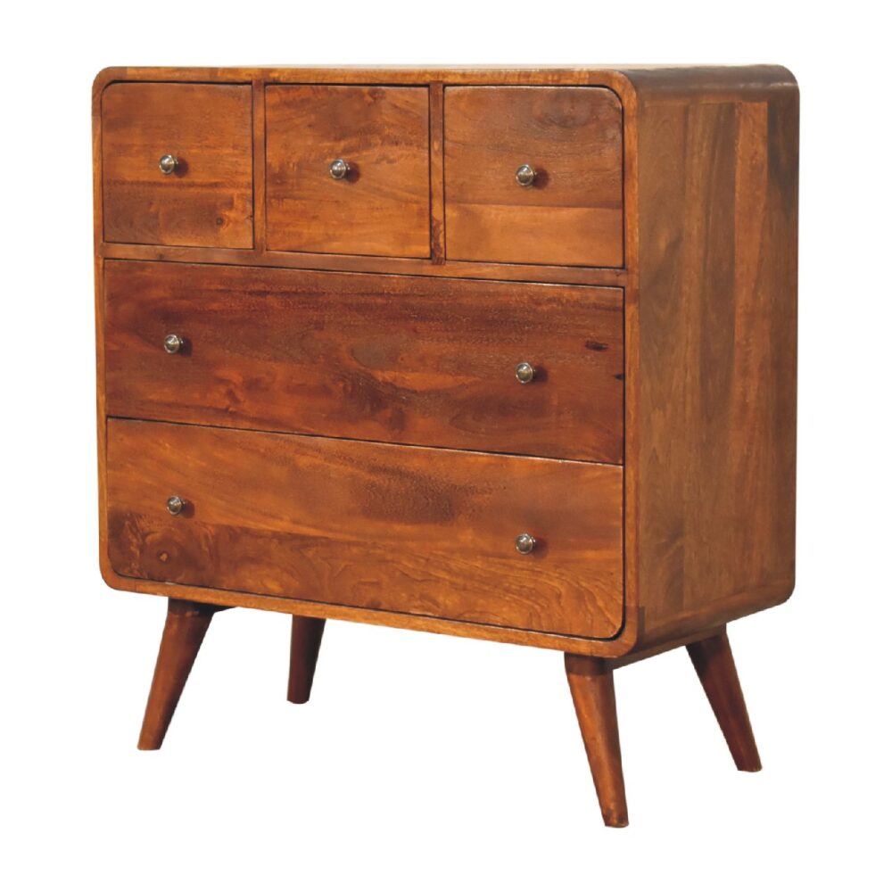 wholesale IN3405 - 3 over 2 Curved Chestnut Chest for resale